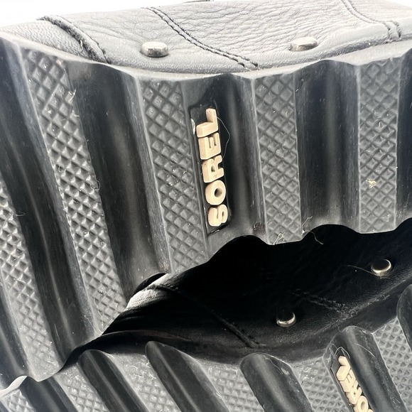 Womens Sorel NL2703 Joan of Arctic Wedge Mid Shearling Lace Up Boots Size 5 Moto - Picture 10 of 11